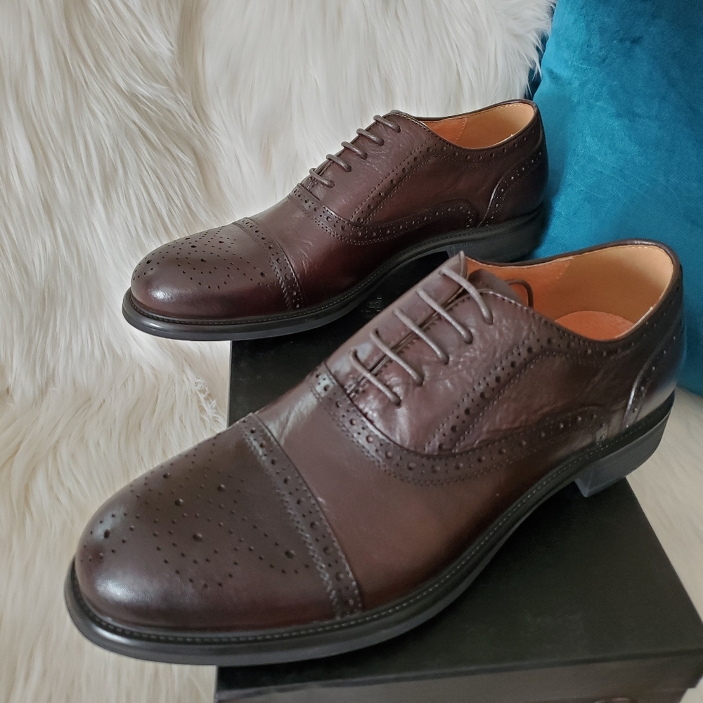 Vintage Foundry Parker Brown Leather Oxford - Picture 3 of 9